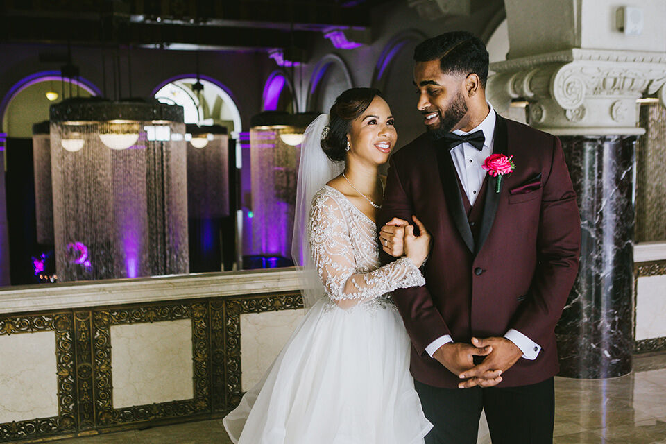 Dramatic Downtown Los Angeles Wedding