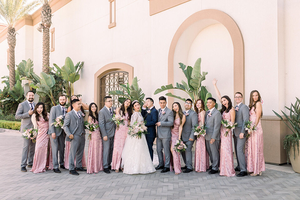 Navy Blush and Grey Dreamy Wedding Design