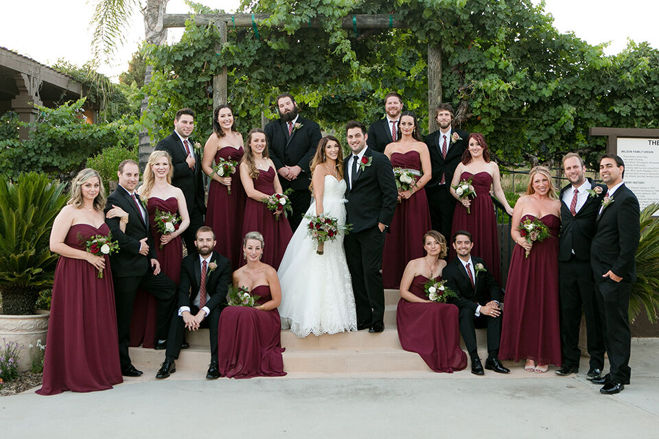 Maroon summer wedding outlet