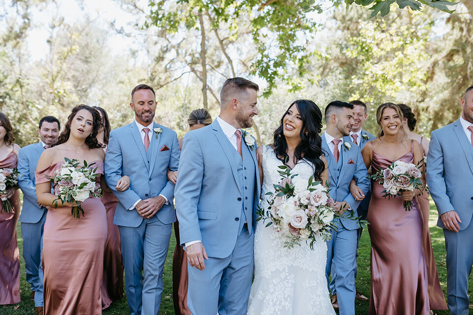 Alan Meidena s Rose Gold Blue Garden Wedding Friar Tux