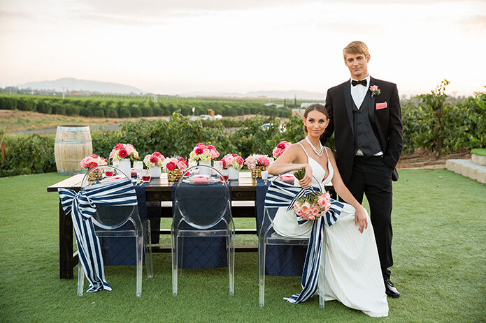 Kate Spade Inspired Vineyard Wedding
