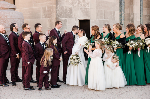 bridesmaid dresses christmas wedding Christmas Wedding Attire for the Bridesmaids