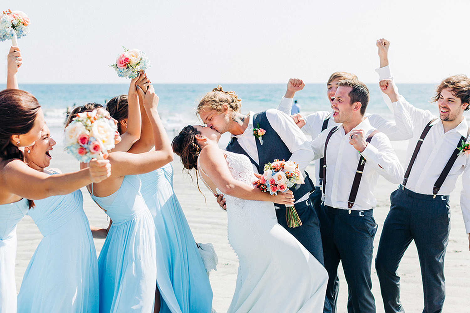 Blue & White Beach Wedding at The Don Room El Cortez Blue & White Beach Wedding at The Don Room El Cortez