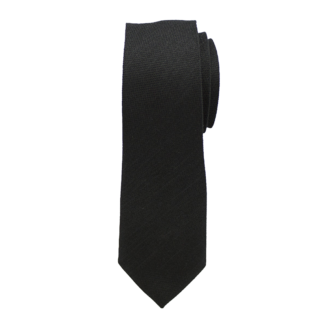 Black Matte Long Tie image number 1