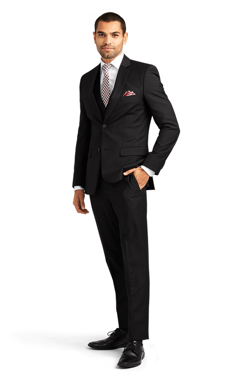 Black Stretch Suit Separates image number 1