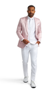 Light Pink Paisley Shawl Lapel Coat image number 2