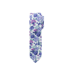 White, Blue And Purple Floral Tie image number 1