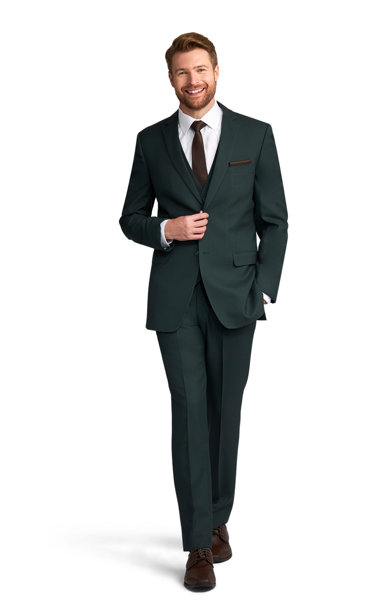 Dark Green Venice Suit Friar Tux