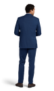 Back view of the cobalt blue suit.