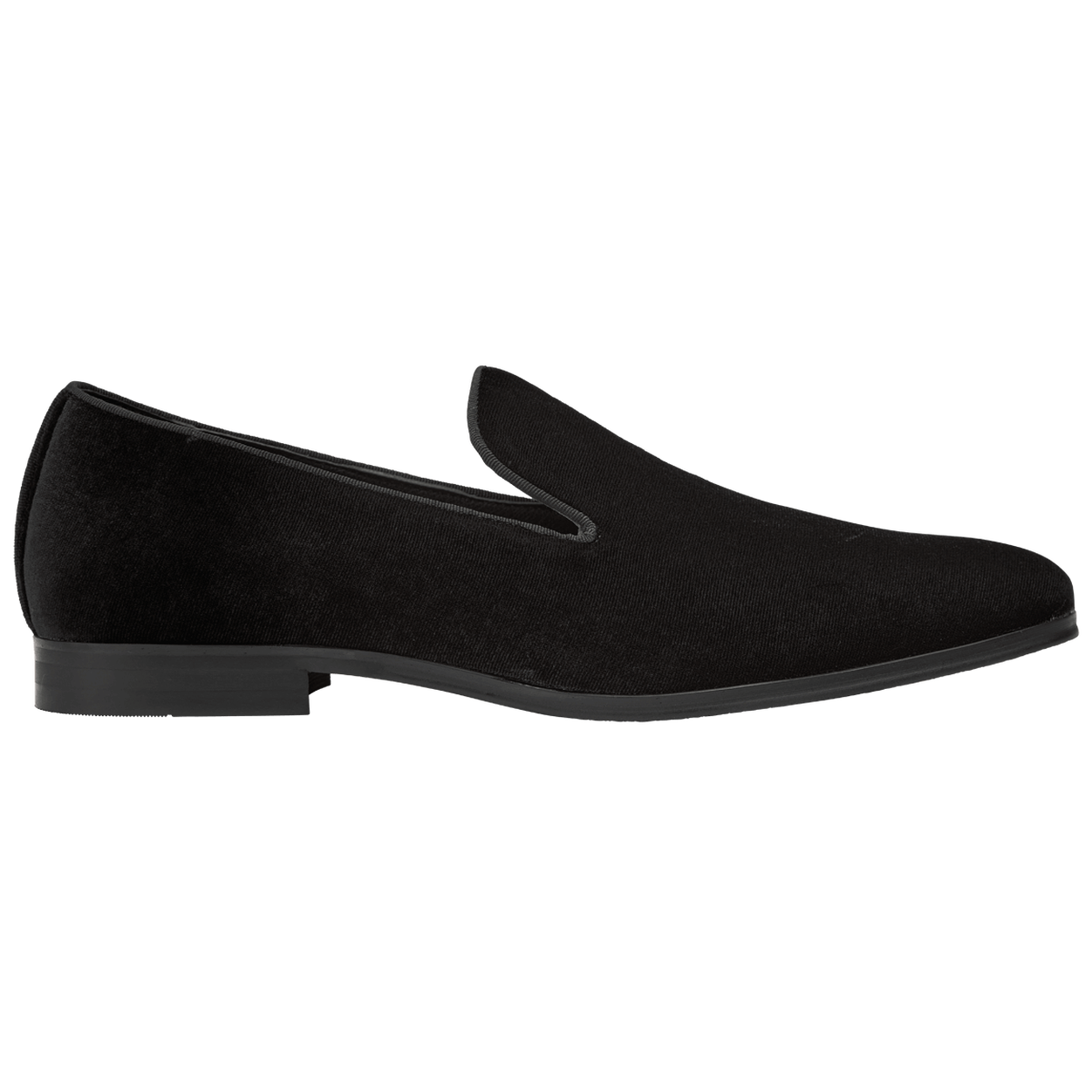 Black Velvet Loafer Shoe image number null