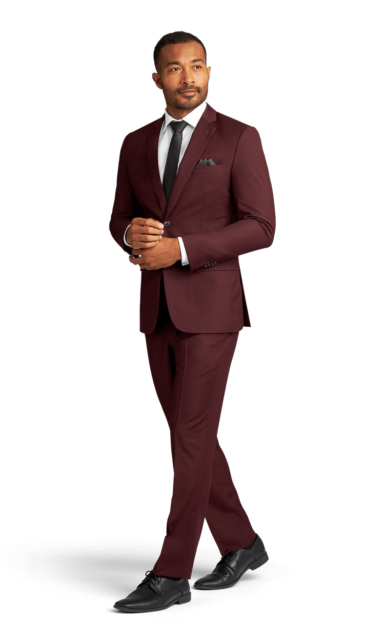 Men's Burgundy Suit for Weddings and Special Occasions