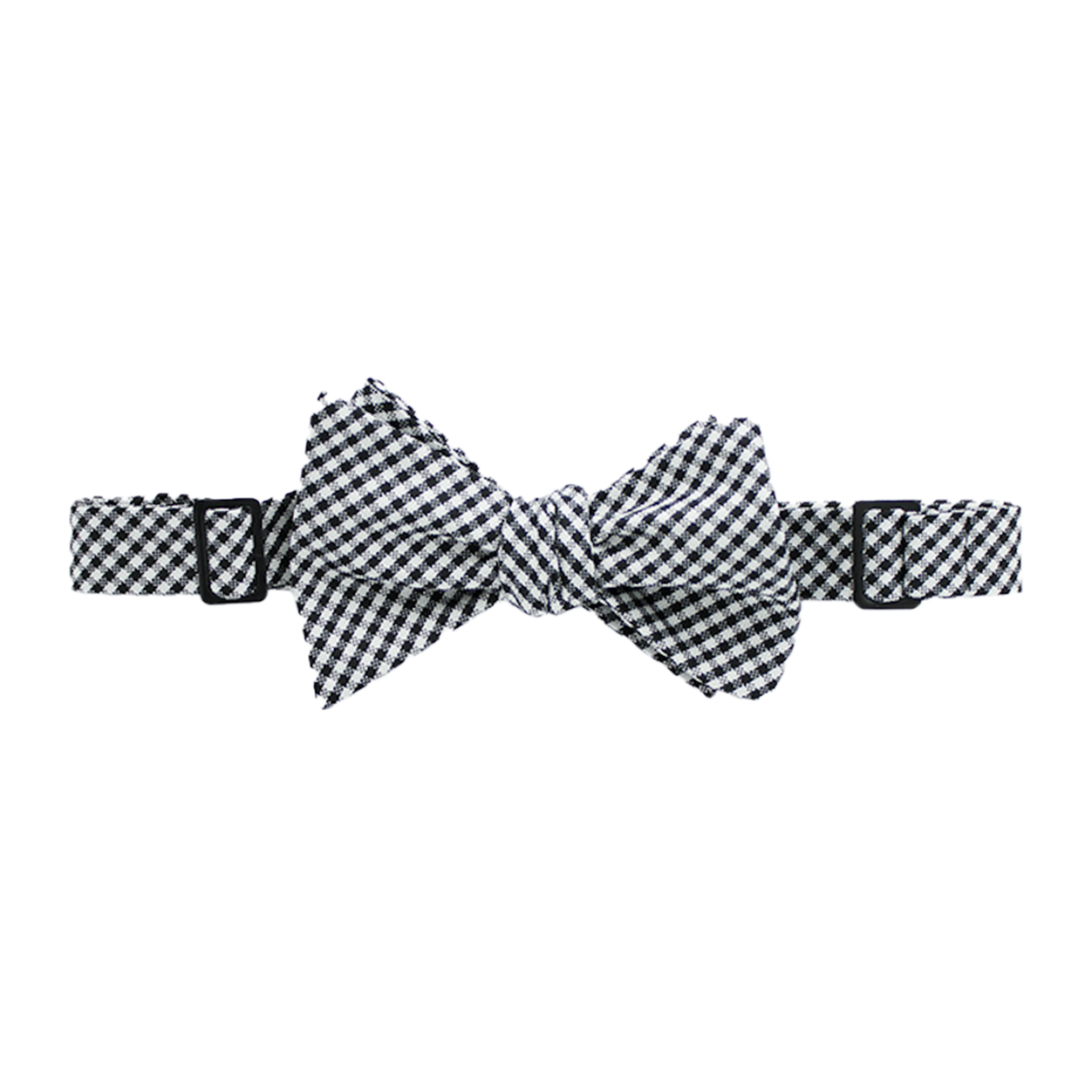 Black & White Checkered Print Bow