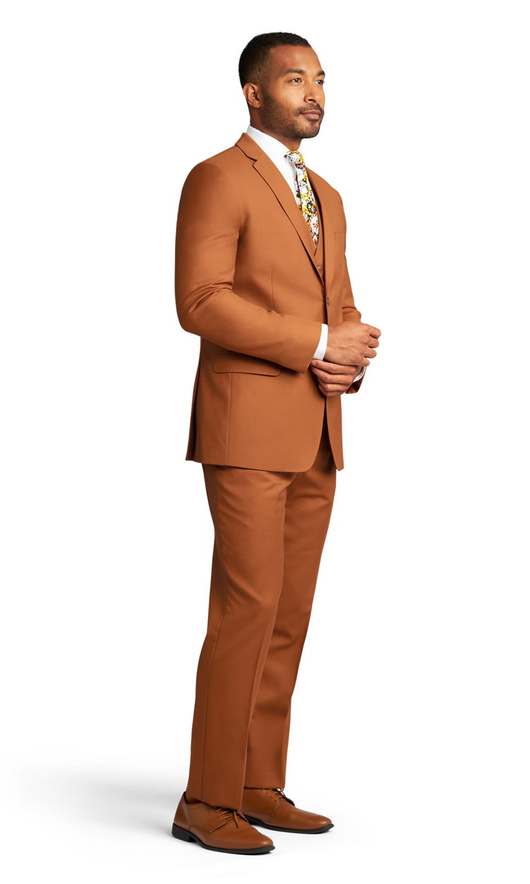 Dark Caramel Stretch Suit Separates image number 2