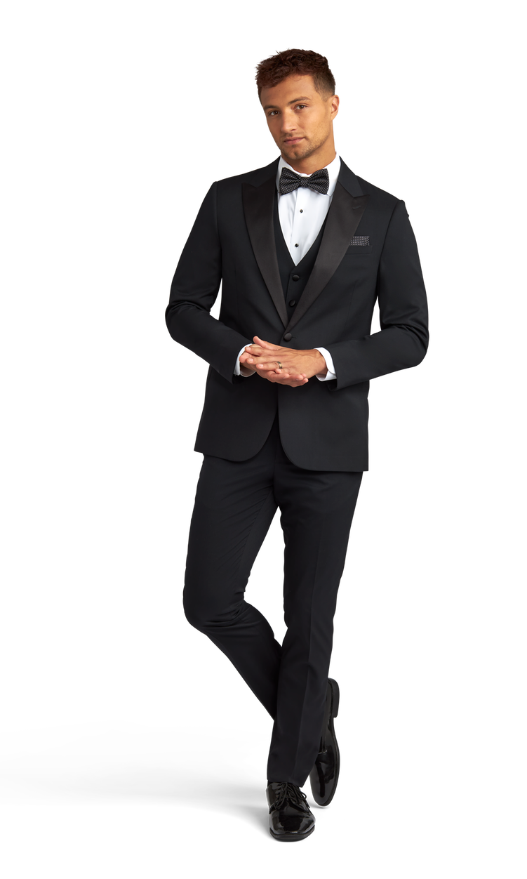 Black Peak Lapel Performance Tuxedo image number null