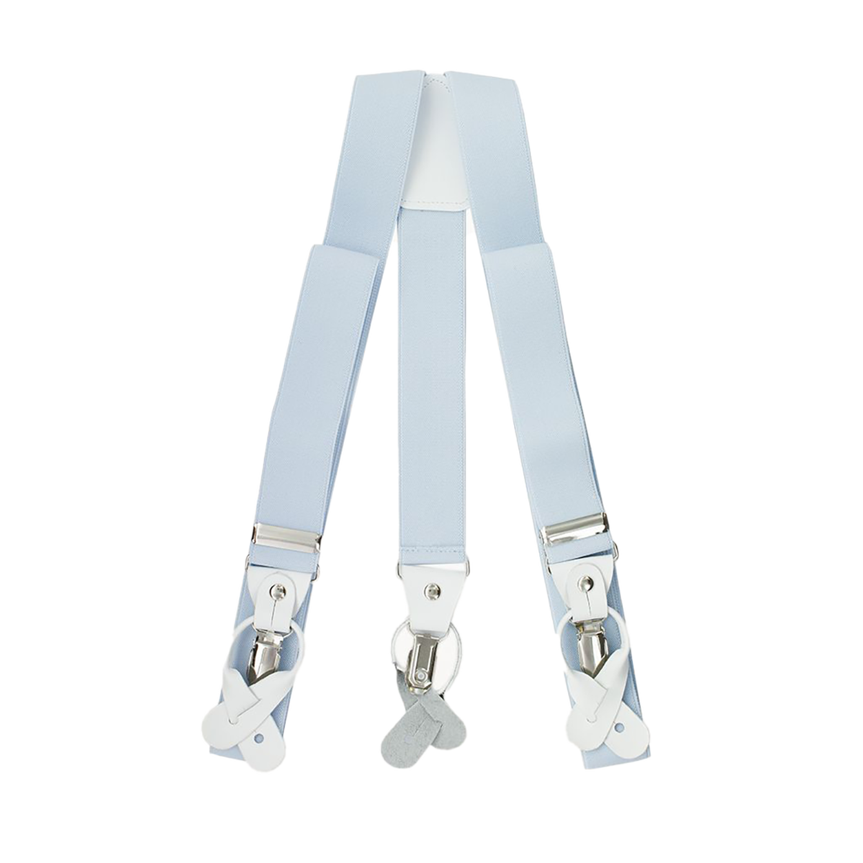 Light Blue Button And Clip Suspenders image number 1