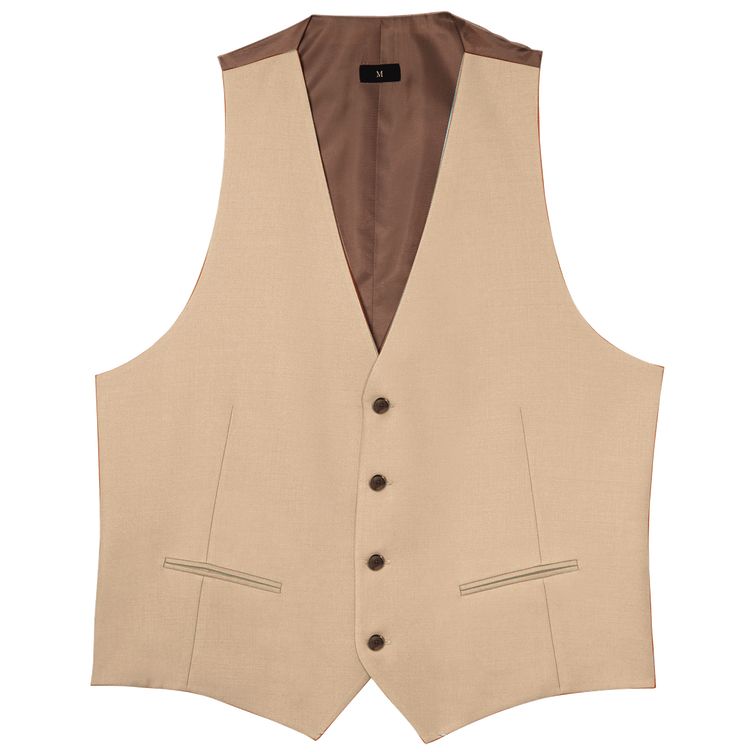 【THE MOZZ】Hokie Fur Button Vest friartux-khaki-vest-v4055-lb.