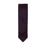 Burgundy Tonal Floral Long Tie