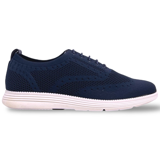 Navy Sneakers with White Sole