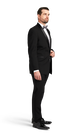 Black Two Button Shawl Lapel Tuxedo image number 2
