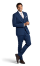 Front view of the cobalt blue suit rental.