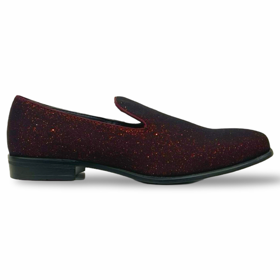 Red Sparkle Slip on Shoe