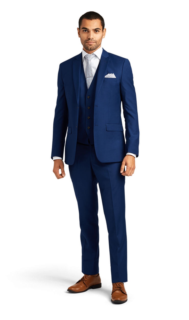 Cobalt Blue Stretch Suit Separates image number null