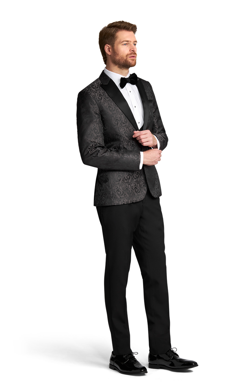 Black Shawl Lapel Tuxedo by Calvin Klein | Tuxedo Rental