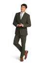 Olive Green Stretch Suit Separates image number 1