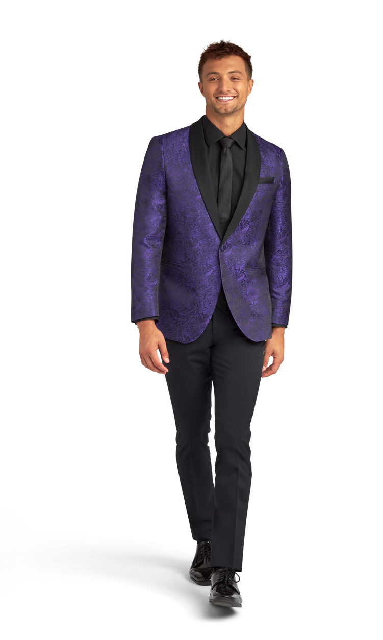 Purple paisley tuxedo jacket online
