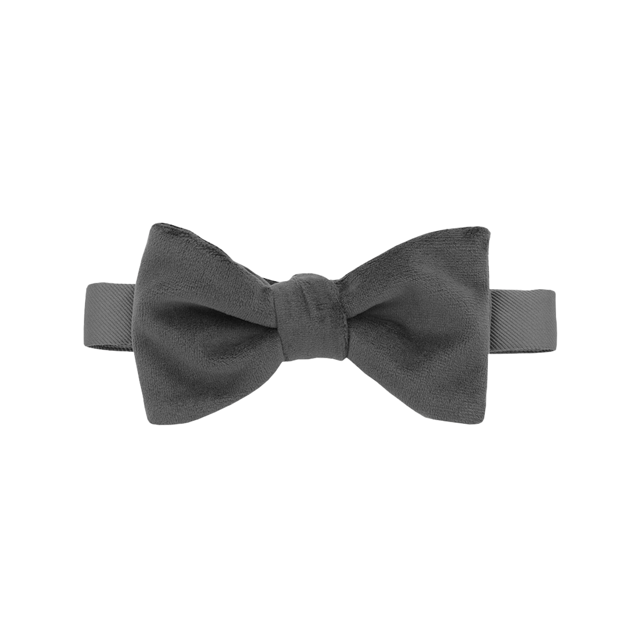 Grey Velvet Bow Tie image number 1