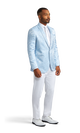 Light Blue Shawl Lapel Coat image number 4