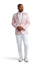 Light Pink Paisley Shawl Lapel Coat image number 1