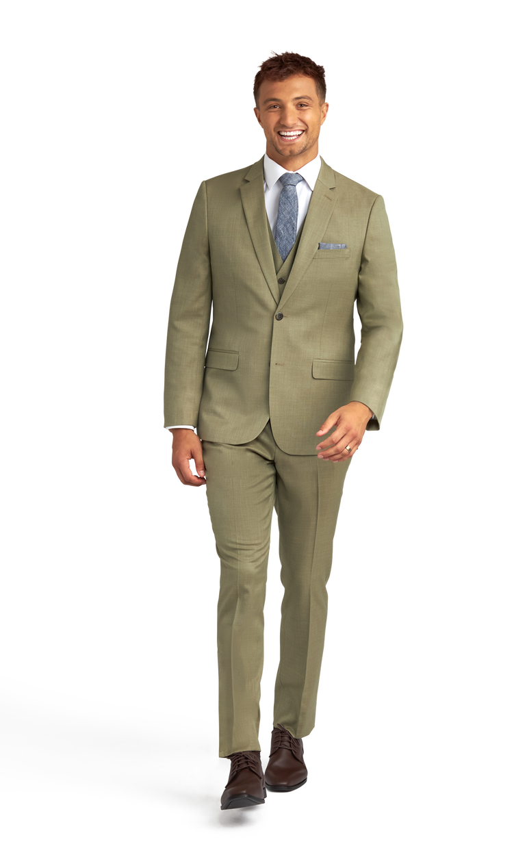 Sage Green Stretch Suit Separates image number null