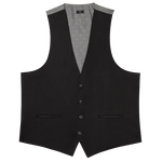 Black Stretch Suit Separates Vest image number 1