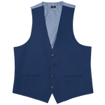 Cobalt Blue Stretch Suit Separates Vest image number null