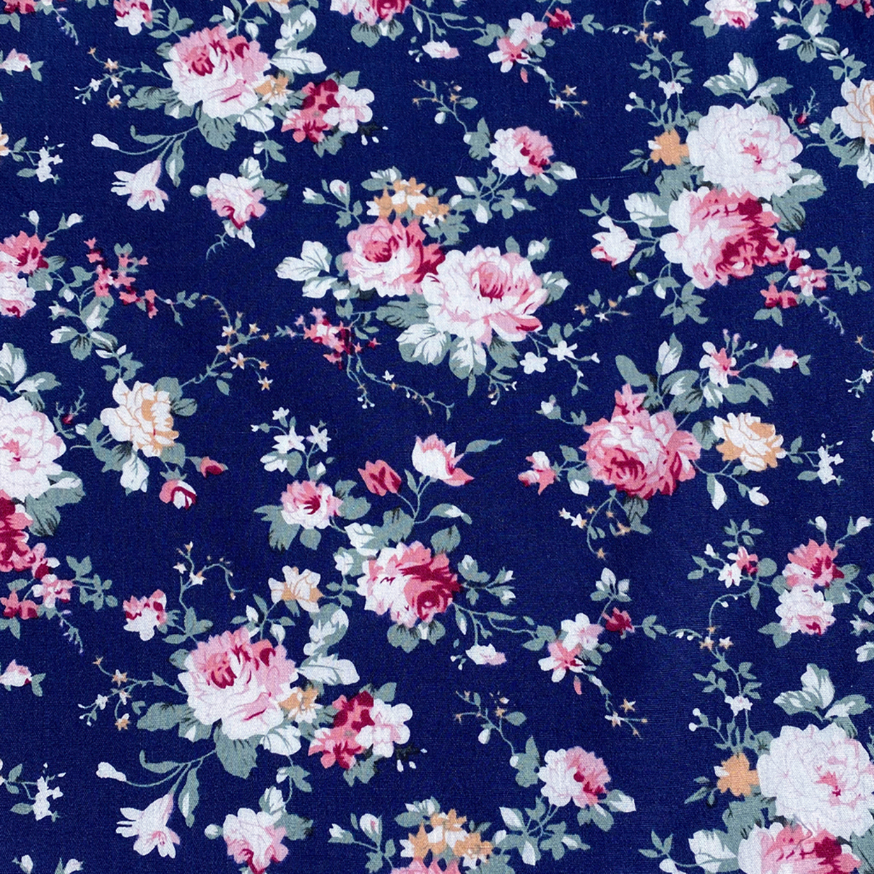 Navy Floral Pocket Square image number 1
