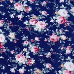 Navy Floral Pocket Square image number null