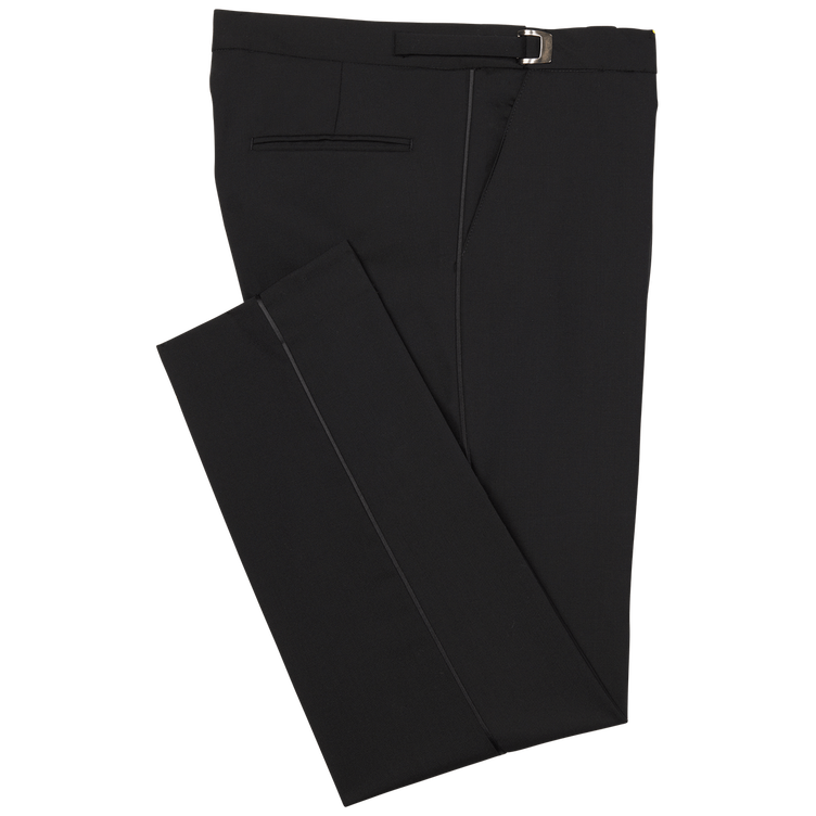 Black Modern Fit Tuxedo Pants