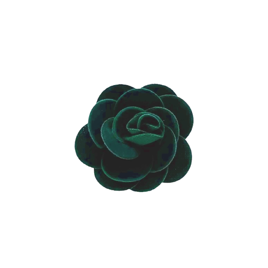 Hunter Green Rose Lapel Pin