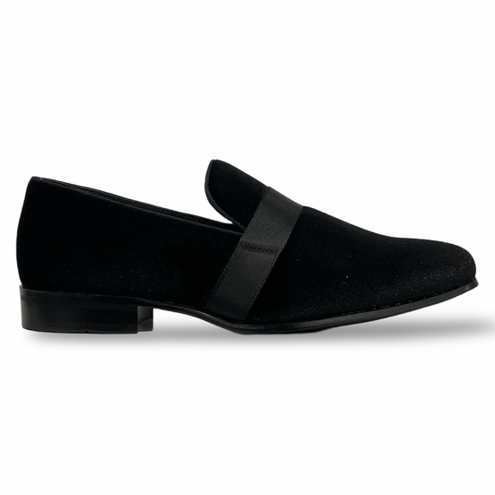 Black Velvet with Strap Shoe