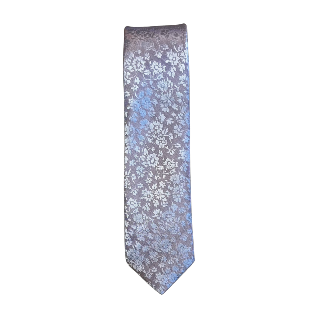 Rose Pink Tonal Floral Long Tie