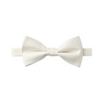 Pearl White Textured Bow Tie