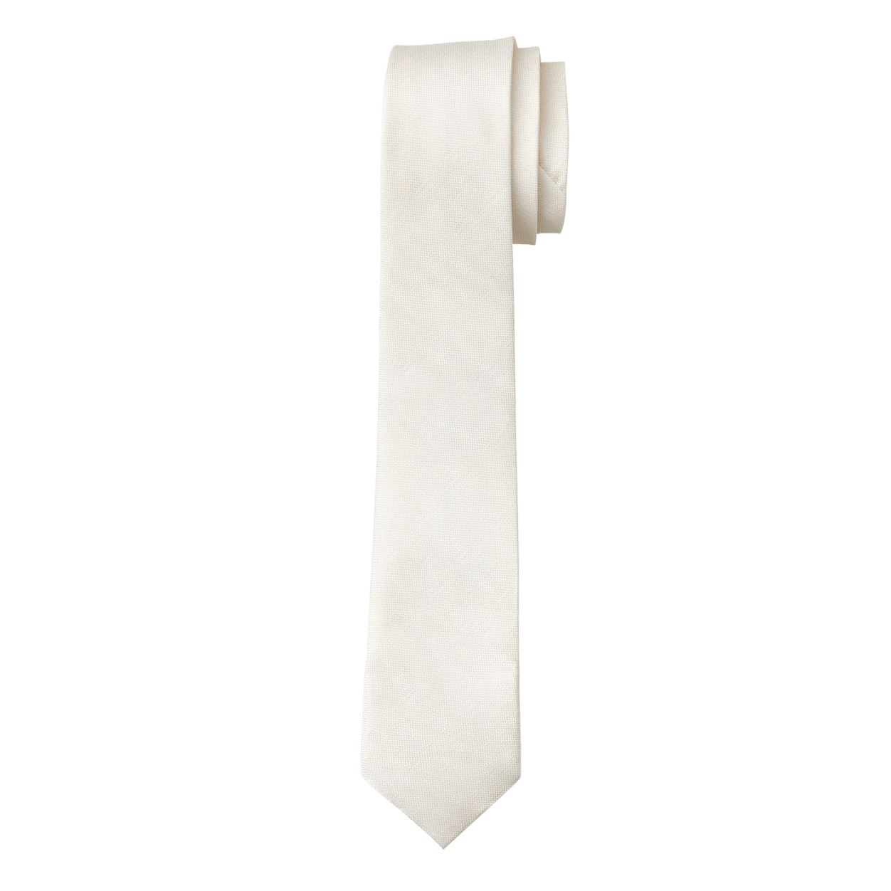 Pearl White Textured Long Tie