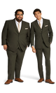 Olive Green Stretch Suit Separates image number 4