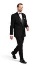 Black Two Button Shawl Lapel Tuxedo image number 4