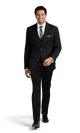 Black Stretch Suit Separates