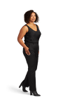 Women's Black Stretch Suit Separates Pants image number 4