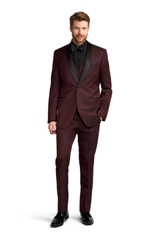 Burgundy Camden Tuxedo by Ike Behar