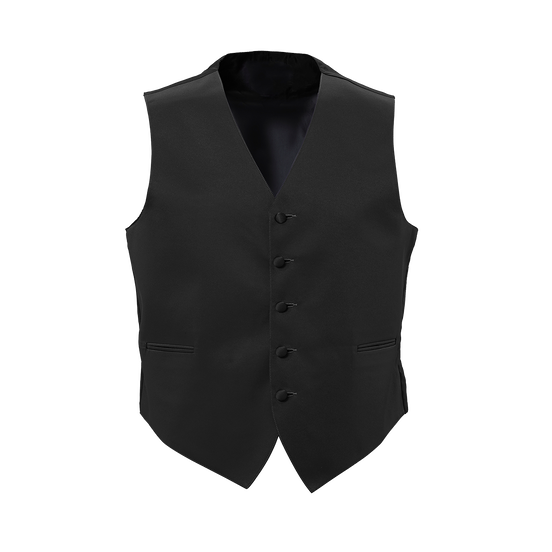 Black Satin Vest