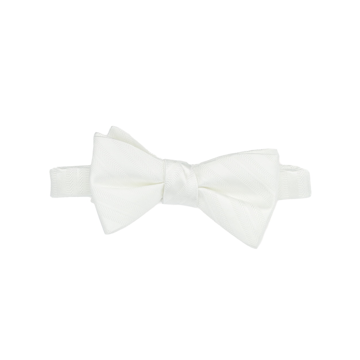 White Striped Bow Tie